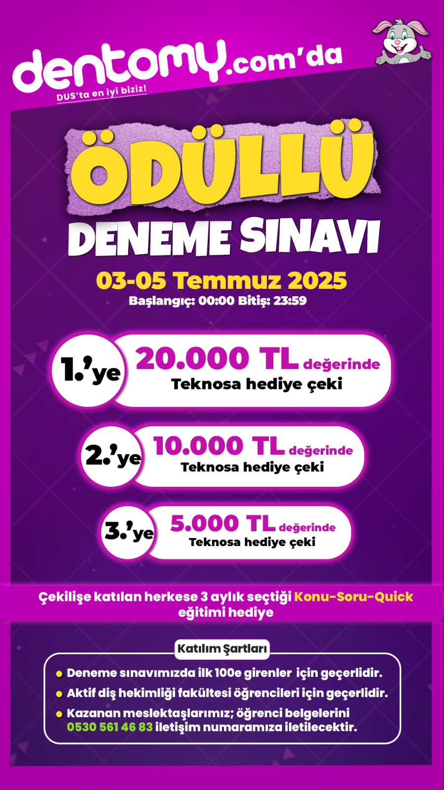 dentomy.com ödüllü deneme sınavı